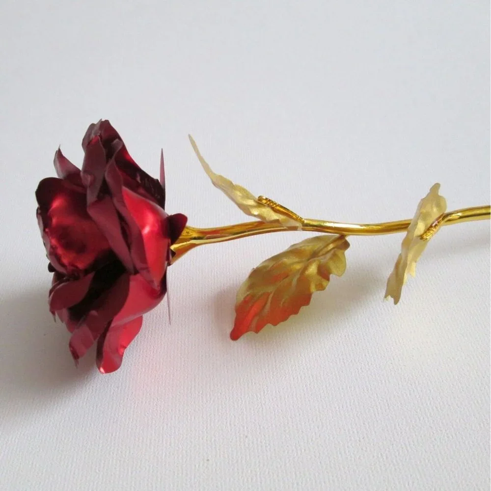 Unitestone Handcrafted 24K Dipped Rose Collectible Bonus Fashion Earrings Box